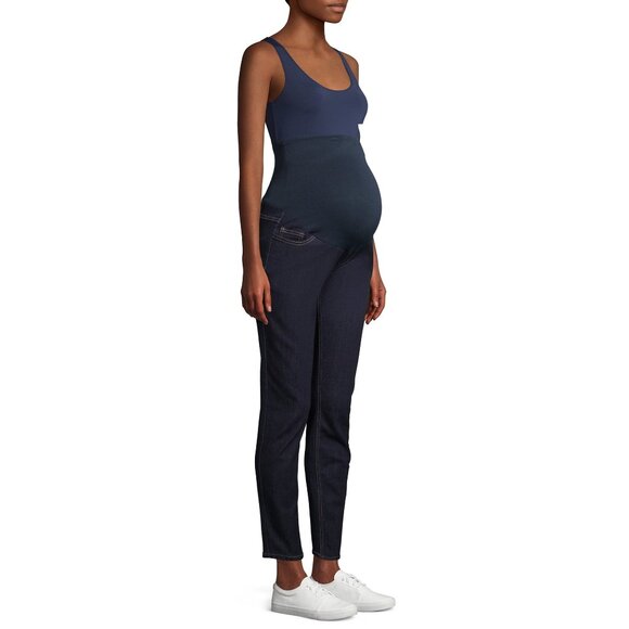 NWT Time and Tru Maternity Jeans Dark Wash Skinny 5 Pocket Size L - Picture 1 of 14